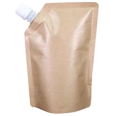Sacoche à bouteille debout pour la crème cosmétique liquide papier kraft plastique matériau de stratification