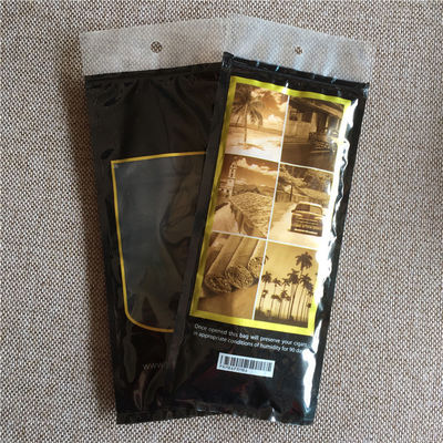 Gravnre Impression Stand Up Poche personnalisée Fermeture à glissière Sac à cigares pour les cigares hydratants