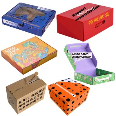 Boîte à volets en carton ondulé pour boîtes de papier kraft à déchirer personnalisées