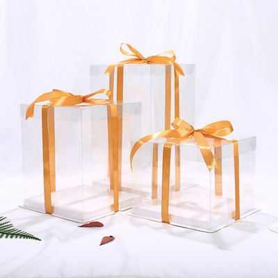Emballage de gâteau de mariage de 4 à 14 pouces avec fenêtre transparente et boîtes auto-érigées