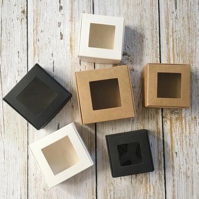Carré transparent papier artisanal accessoire carte blanche cadeau cadeau