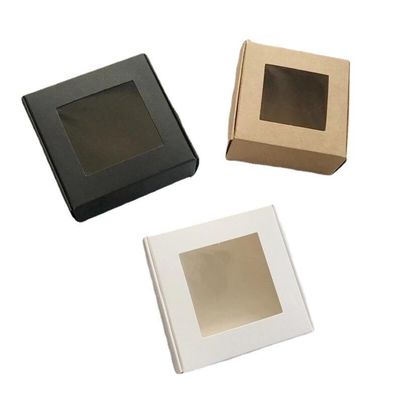 Carré transparent papier artisanal accessoire carte blanche cadeau cadeau