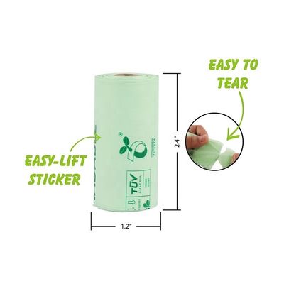 PBAT sacs en forme de gilet de maïs et d'amidon PLA pour déchets compostables dans des environnements aseptiques