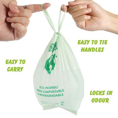 PBAT sacs en forme de gilet de maïs et d'amidon PLA pour déchets compostables dans des environnements aseptiques