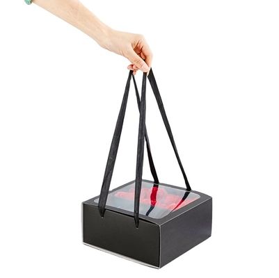 Cadeau artisanal industriel blanc transparent PVC tiroir de fenêtre pliable Journée des mères cadeau boîte de papier