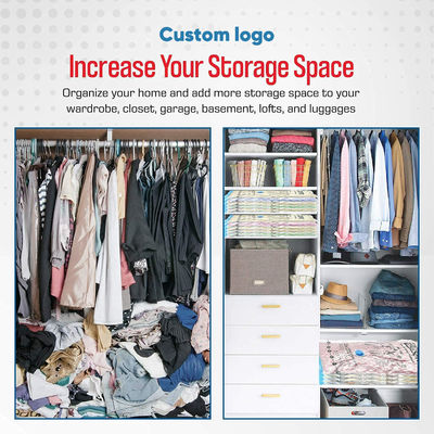 Taille personnalisée organisateur de stockage PET PE sac à fermeture à glissière pour le stockage de vêtements économes en espace
