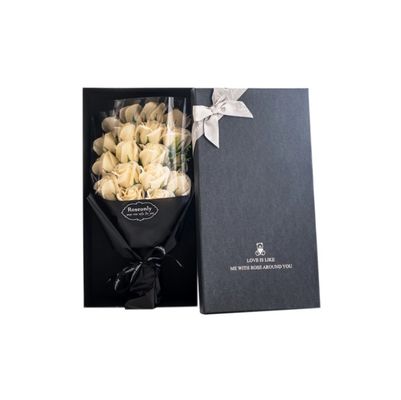 Emballage personnalisé Logo cadeau rose rouge couleur fleur savon boîte cadeau pour la Saint-Valentin