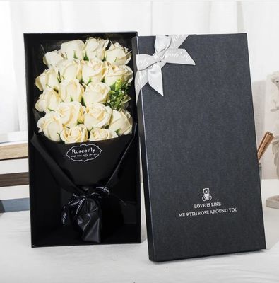 Emballage personnalisé Logo cadeau rose rouge couleur fleur savon boîte cadeau pour la Saint-Valentin