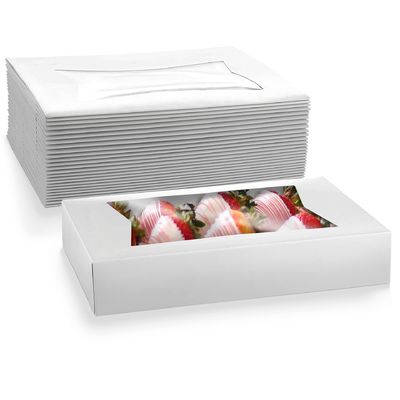 Boîtes de gâteaux Kraft personnalisées de 12x8x2,25 pouces pour un emballage respectueux de l'environnement