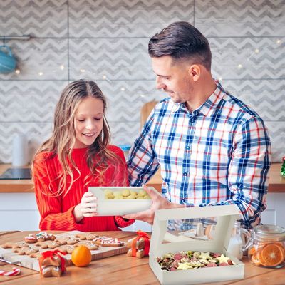 Boîtes de gâteaux Kraft personnalisées de 12x8x2,25 pouces pour un emballage respectueux de l'environnement