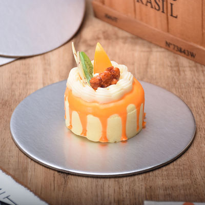Direct exquis de qualité alimentaire cercle de carton gâteau de papier plaques rondes plateau de base d'argent