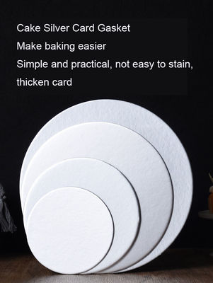 Direct exquis de qualité alimentaire cercle de carton gâteau de papier plaques rondes plateau de base d'argent