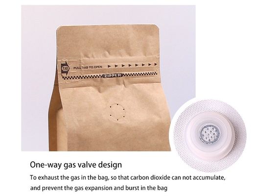 Sacs à vannes de café en papier kraft personnalisés avec fermeture à glissière et vanne pour les produits en 2023