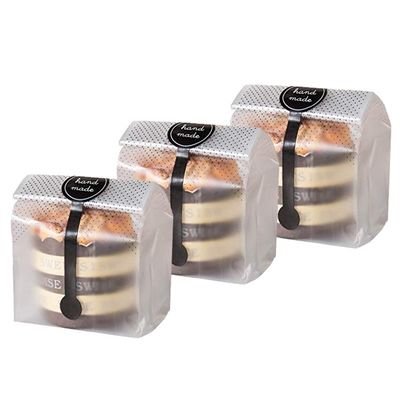 Petit sac d'emballage de pain de boulangerie à l'épreuve de l'humidité de la fenêtre personnalisé et sac debout