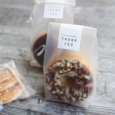 Petit sac d'emballage de pain de boulangerie à l'épreuve de l'humidité de la fenêtre personnalisé et sac debout