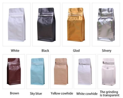 2023 Arrivée d'emballage imprimé sur mesure Sac à crayon de café Sac à crayon avec soupape et crayon pour le thé