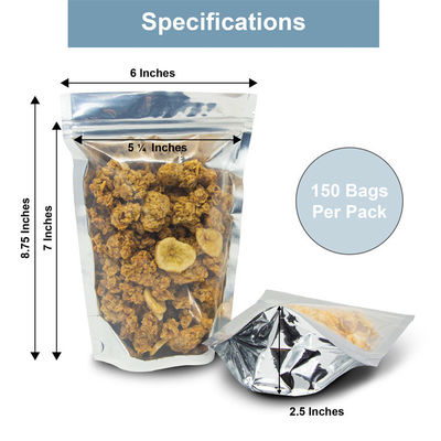 Sac à fermeture à glissière anti-odeur 6x9 pouces pratique pour le stockage d'autres aliments en matériau Mylar