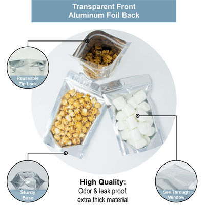Sac à fermeture à glissière anti-odeur 6x9 pouces pratique pour le stockage d'autres aliments en matériau Mylar