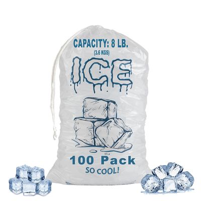 Sacs de glace en plastique biodégradables et réutilisables pour le stockage de glaçons