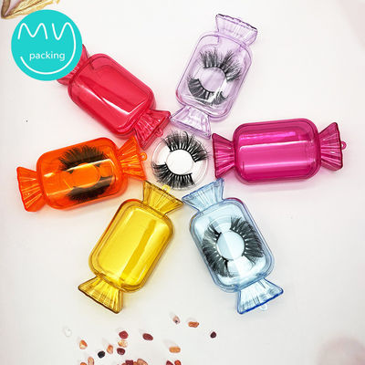 Logo personnalisé boîtes de bonbons thématiques de lisses pour les lisses de vison vides étiquette privée Acrylique clair