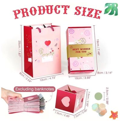 Boîtes d'emballage en papier élégant Boutique personnalisé Cadeaux de Noël Scrapbook Bombe surprise