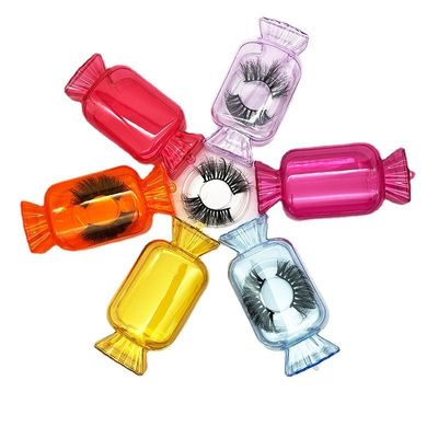 Logo personnalisé boîtes de bonbons thématiques de lisses pour les lisses de vison vides étiquette privée Acrylique clair