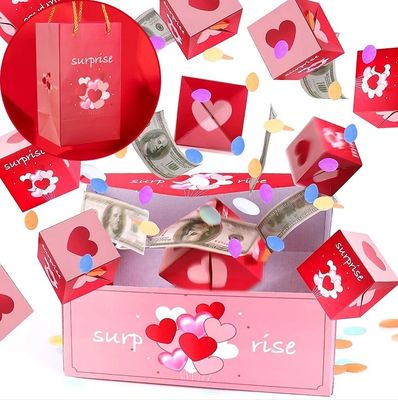 Boîtes d'emballage en papier élégant Boutique personnalisé Cadeaux de Noël Scrapbook Bombe surprise