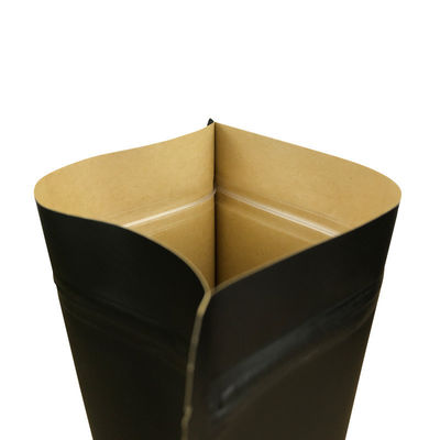 Logo personnalisé Polybag en plastique noir Package alimentaire avec vitre Gravure Impression Taille optionnelle