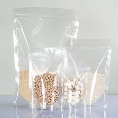 Emballages alimentaires transparents en plastique PE avec logo aseptique