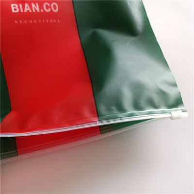 Organiseur de stockage en PVC biodégradable imperméable à l'eau en plastique à fermeture à glissière pour poignée d'étanchéité