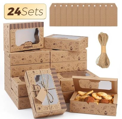 Boîte de dessert de gâteau acrylique pour cadeau Logo personnalisé Carré Contenants en plastique clair Mousse tasse