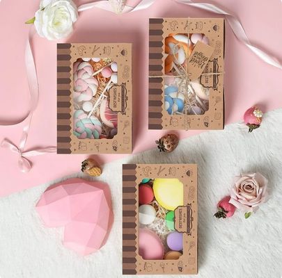 Boîte de dessert de gâteau acrylique pour cadeau Logo personnalisé Carré Contenants en plastique clair Mousse tasse