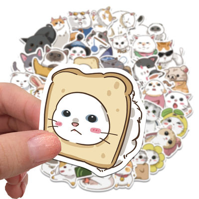 Étiquettes de papier Kraft Merci autocollants Cute Cat Cartoon Design pour autocollant décoratif