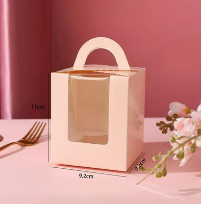 Boîtes d'emballage carrées pour les cadeaux en carton de papier Spot 4/6 pouces boîtes de gâteau d'anniversaire portatives