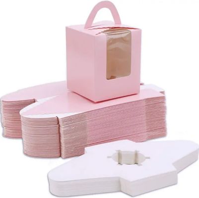 Boîtes d'emballage carrées pour les cadeaux en carton de papier Spot 4/6 pouces boîtes de gâteau d'anniversaire portatives