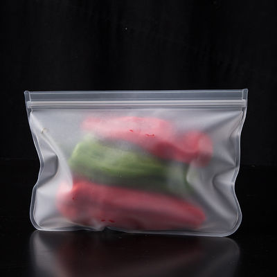 Sac de stockage de nourriture en silicone résistant aux fuites réutilisable avec fermeture à glissière et conception auto-collant