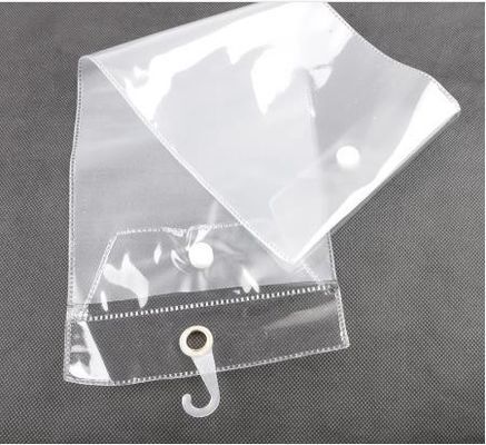 Sacs en PVC transparents en plastique avec logo personnalisé pour les cosmétiques
