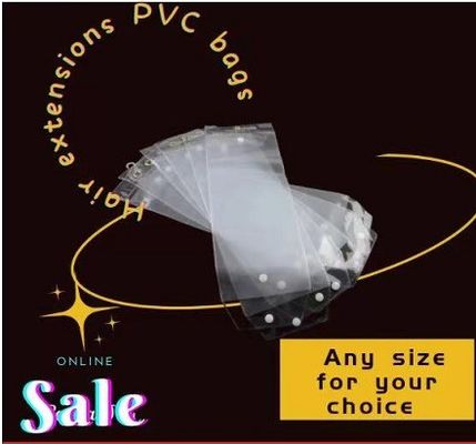 Sacs en PVC transparents en plastique avec logo personnalisé pour les cosmétiques