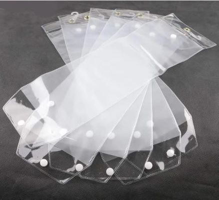 Sacs en PVC transparents en plastique avec logo personnalisé pour les cosmétiques