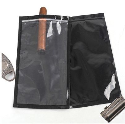 2023 Logo personnalisé Sacs à fermeture à glissière biodégradables pour le stockage des cigares hydratants Commande personnalisée