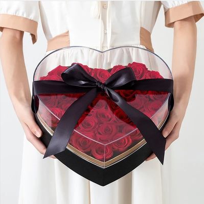 Cadeau pour la Saint-Valentin et la fête des mères Boîte à fleurs en forme de cœur personnalisée avec boîtes rigides