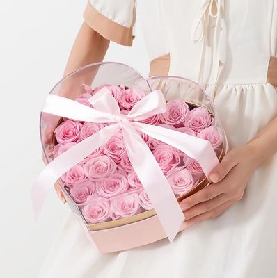 Cadeau pour la Saint-Valentin et la fête des mères Boîte à fleurs en forme de cœur personnalisée avec boîtes rigides