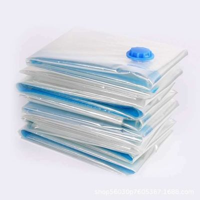 Sac de compression sous vide en PE en plastique pour couvertures, vêtements et soupape d'aspiration d'air pour les points de voyage