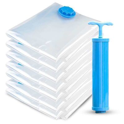Sac de compression sous vide en PE en plastique pour couvertures, vêtements et soupape d'aspiration d'air pour les points de voyage