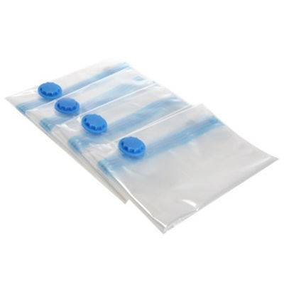 Sac de compression sous vide en PE en plastique pour couvertures, vêtements et soupape d'aspiration d'air pour les points de voyage