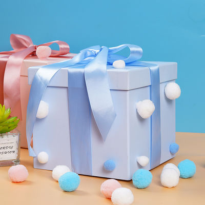 Personnalisez la boîte-cadeau en papier de luxe avec le couvercle pour Noël