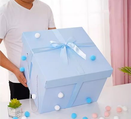 Personnalisez la boîte-cadeau en papier de luxe avec le couvercle pour Noël