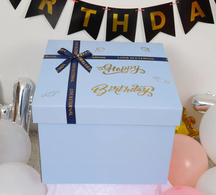Personnalisez la boîte-cadeau en papier de luxe avec le couvercle pour Noël