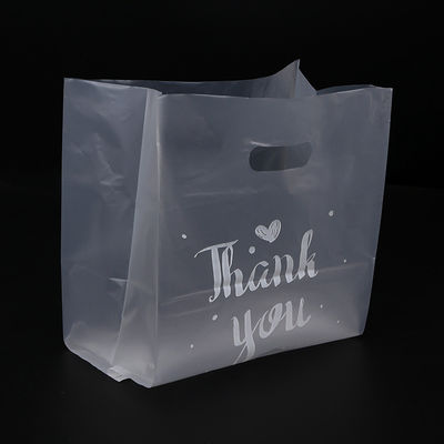 Sac à main écologique personnalisé THANKYOU Sac de magasinage en plastique d'épaisseur de 50 à 200 microns