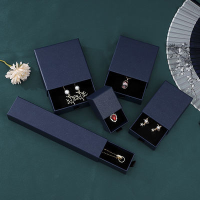 Boîte coulissante de luxe avec ruban de cordon Jeu de cadeau Boîte de bijoux Set Drawer Box